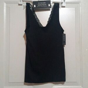 Ambrielle Black Everyday Smoothing Reversible Tank Top NEW